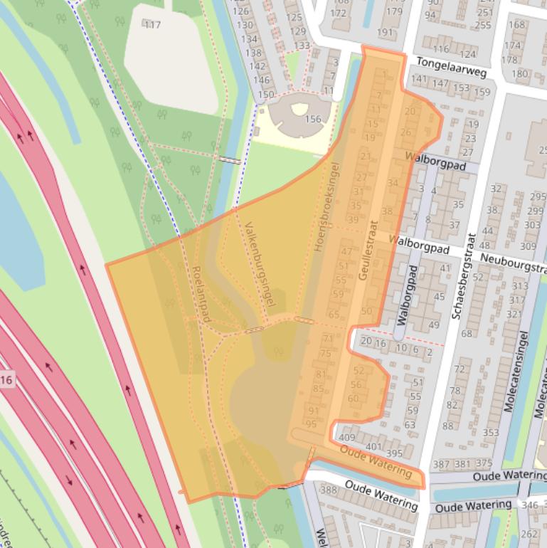 Kaart van postcodegebied 3077TR.