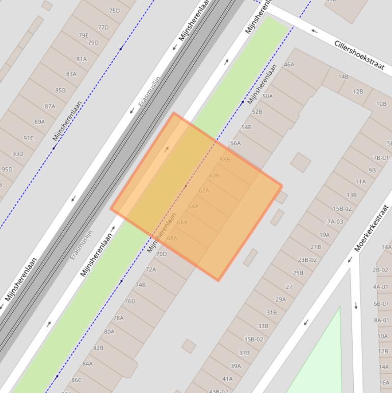 Kaart van postcodegebied 3081CD.