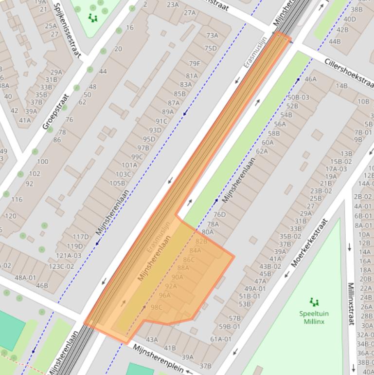 Kaart van postcodegebied 3081CG.