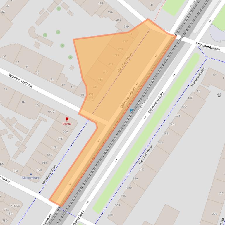 Kaart van postcodegebied 3081GC.