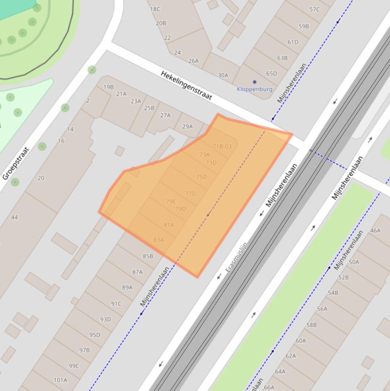 Kaart van postcodegebied 3081GE.