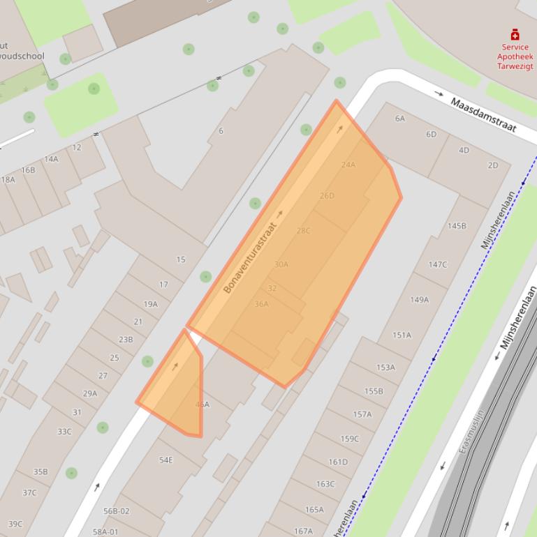 Kaart van postcodegebied 3081HD.