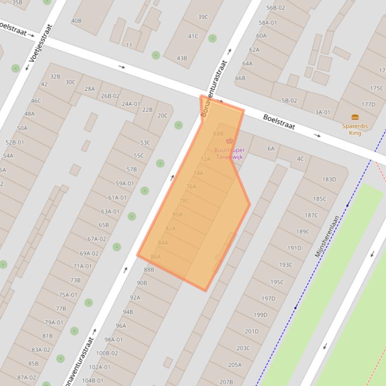 Kaart van postcodegebied 3081HG.