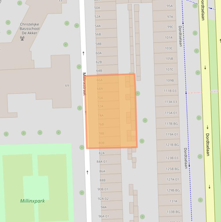 Kaart van postcodegebied 3081PR.