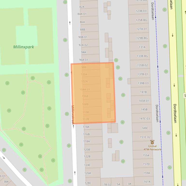 Kaart van postcodegebied 3081PT.