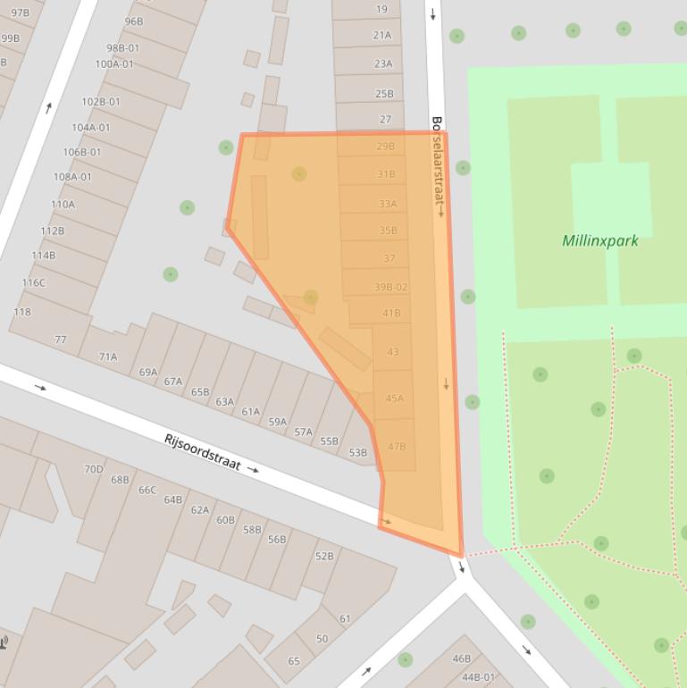 Kaart van postcodegebied 3081RB.