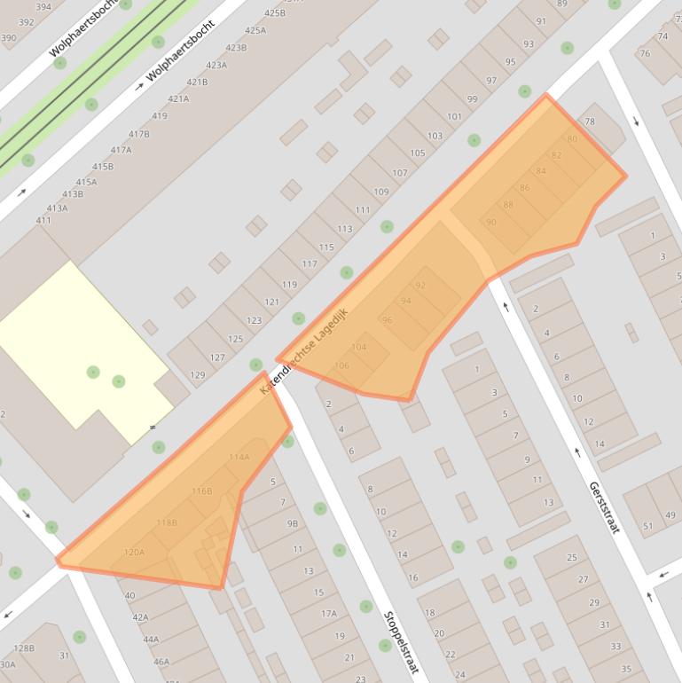 Kaart van postcodegebied 3081ZB.