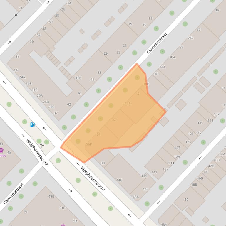 Kaart van postcodegebied 3082CJ.