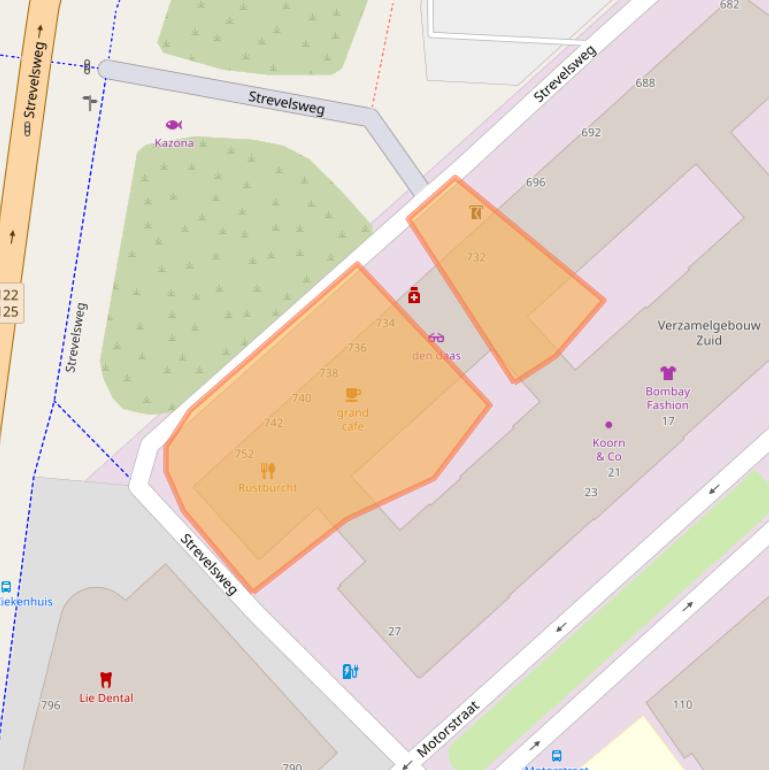 Kaart van postcodegebied 3083AT.