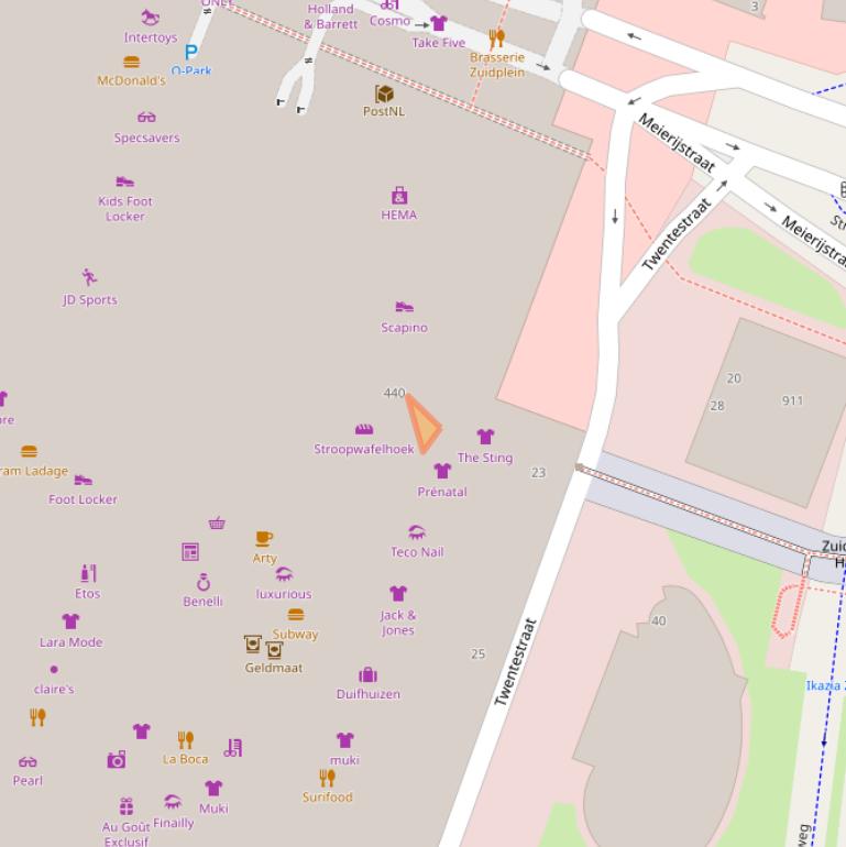 Kaart van postcodegebied 3083BP.