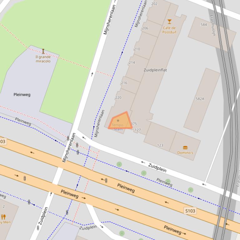 Kaart van postcodegebied 3083CT.