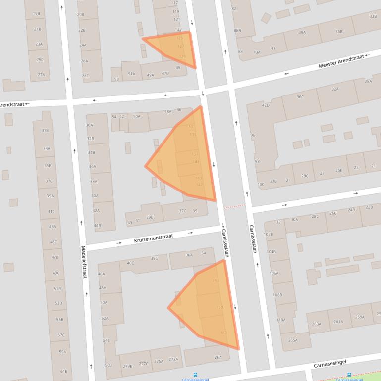 Kaart van postcodegebied 3083HG.