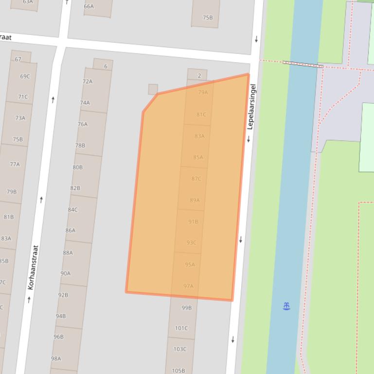 Kaart van postcodegebied 3083KD.