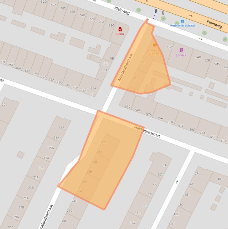 Kaart van postcodegebied 3083SP.