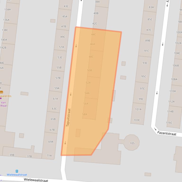 Kaart van postcodegebied 3083WS.