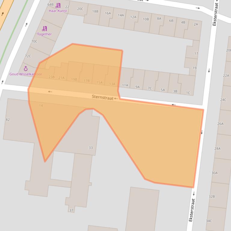 Kaart van postcodegebied 3083ZT.