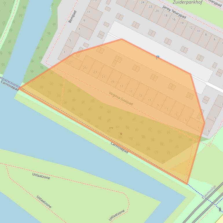 Kaart van postcodegebied 3084BV.