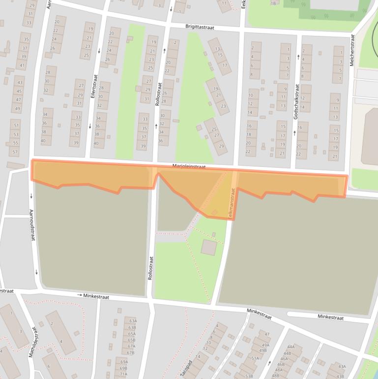 Kaart van postcodegebied 3084PJ.