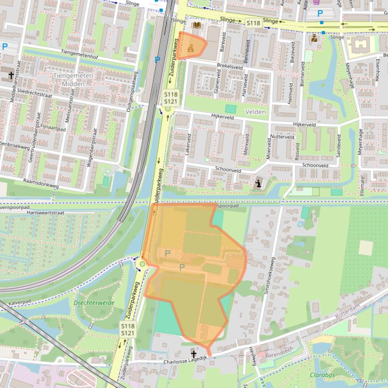 Kaart van postcodegebied 3085BW.