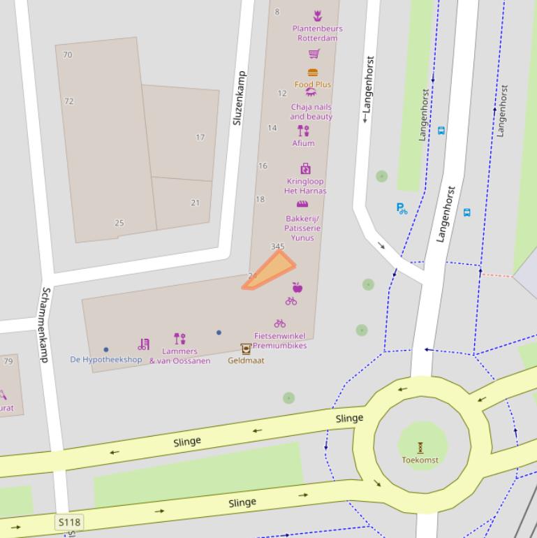 Kaart van postcodegebied 3085HH.