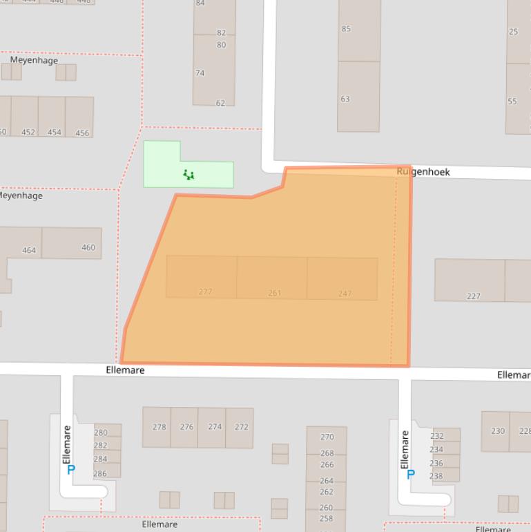 Kaart van postcodegebied 3085JS.
