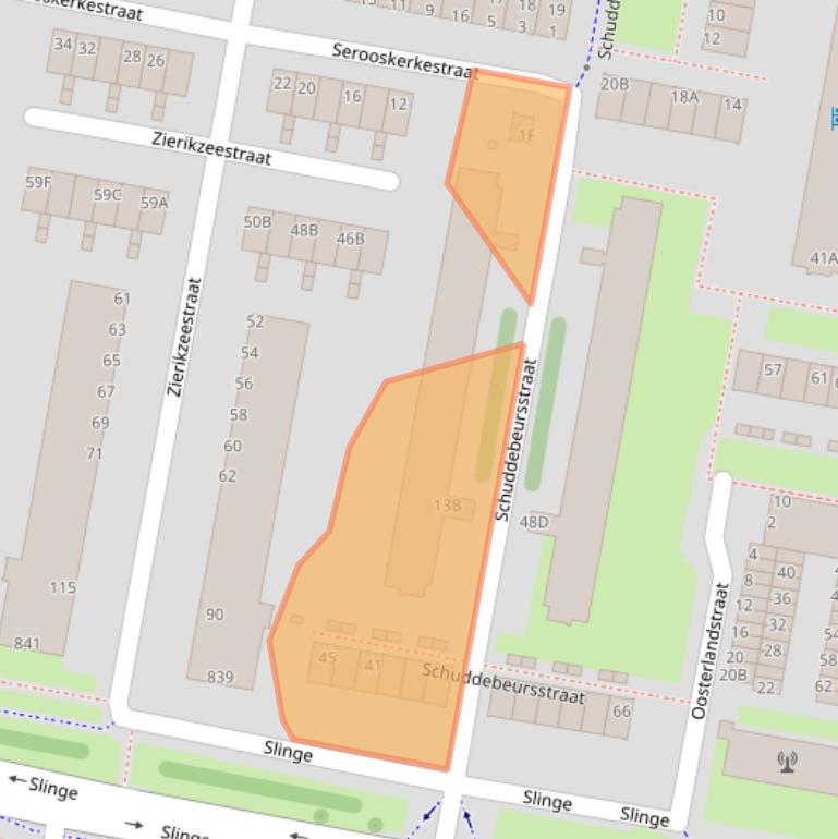 Kaart van postcodegebied 3086HT.