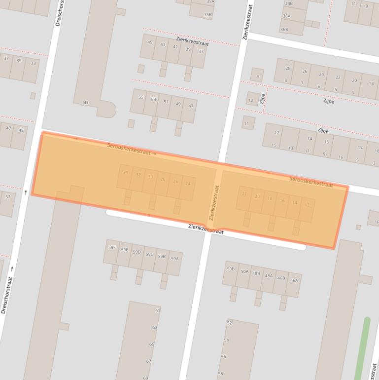 Kaart van postcodegebied 3086HX.