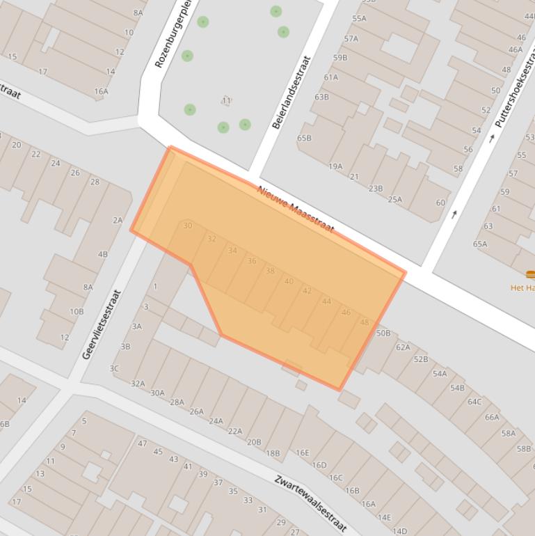 Kaart van postcodegebied 3114TL.