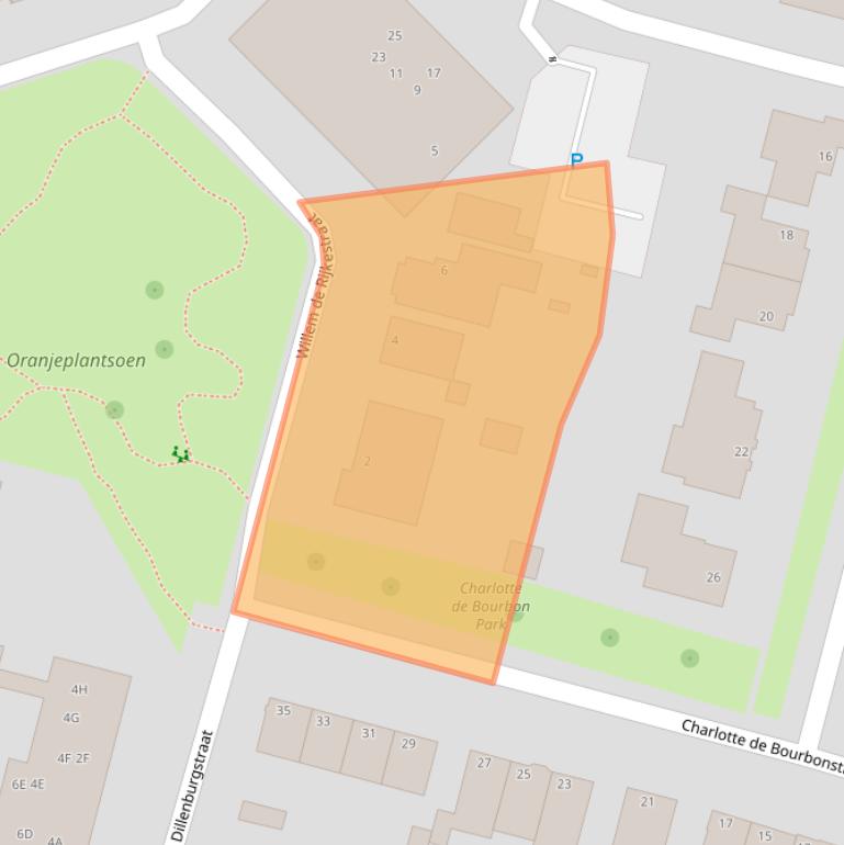 Kaart van postcodegebied 3116EK.