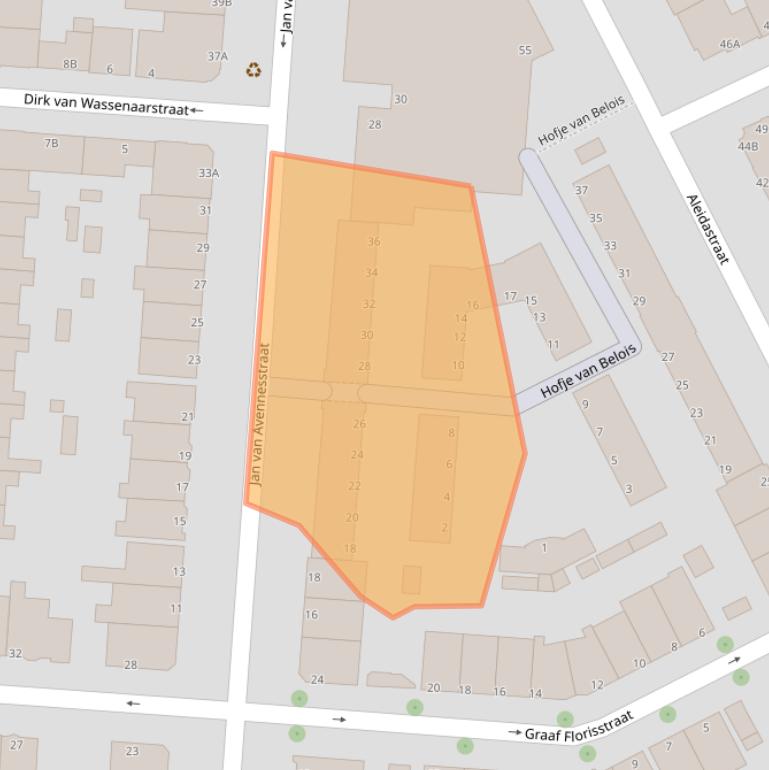 Kaart van postcodegebied 3117DS.