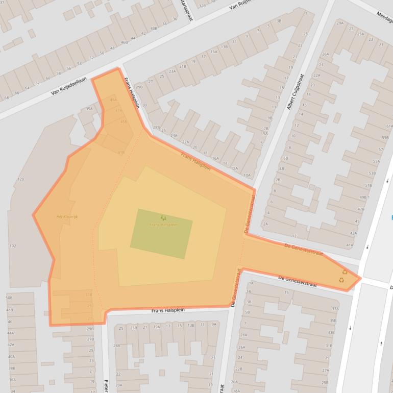 Kaart van postcodegebied 3117WE.