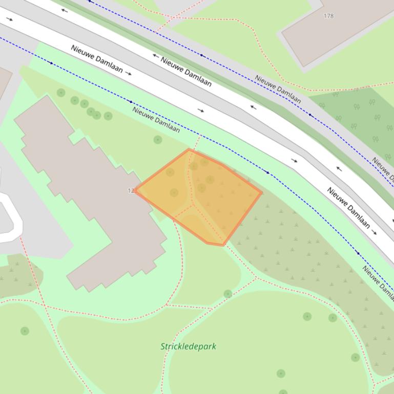 Kaart van postcodegebied 3118BD.