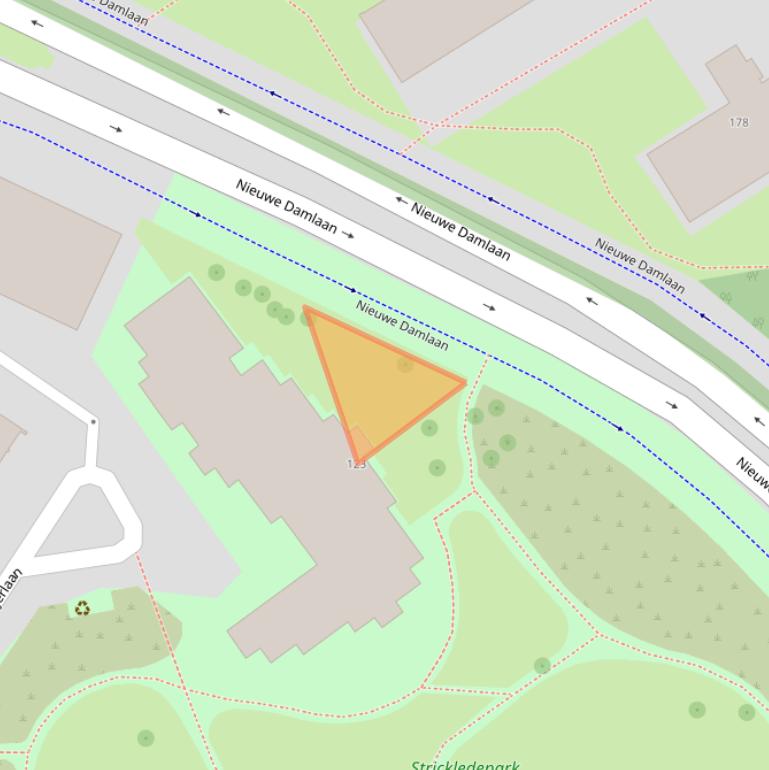 Kaart van postcodegebied 3118BE.