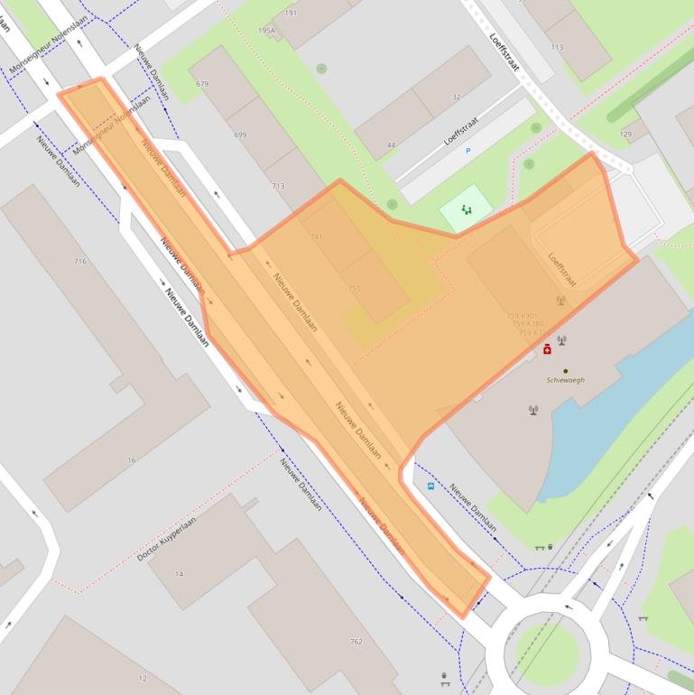 Kaart van postcodegebied 3119AT.