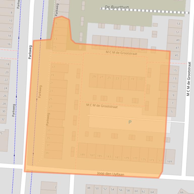 Kaart van postcodegebied 3119CD.