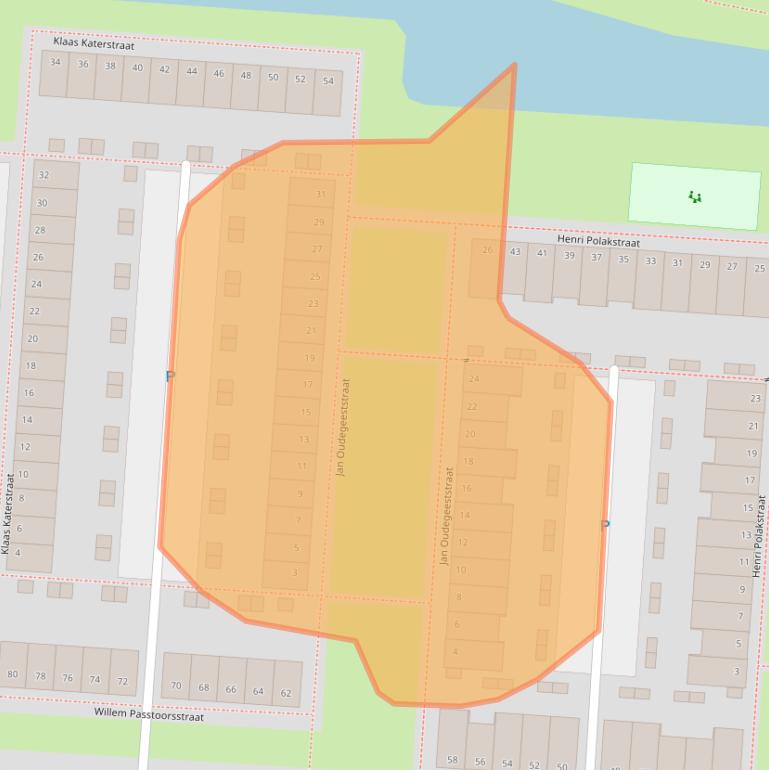 Kaart van postcodegebied 3119HH.