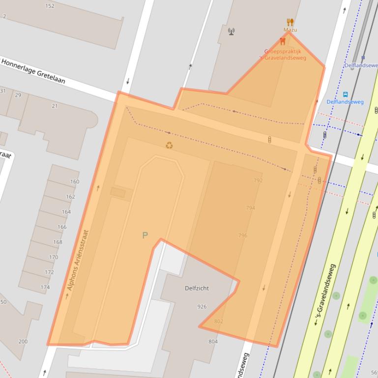 Kaart van postcodegebied 3119NE.