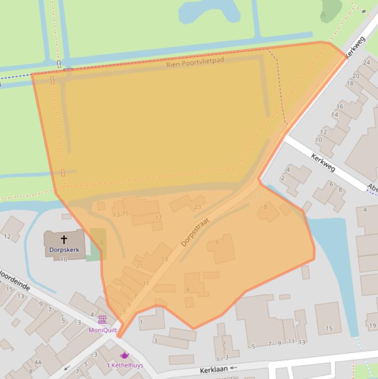 Kaart van postcodegebied 3121KB.