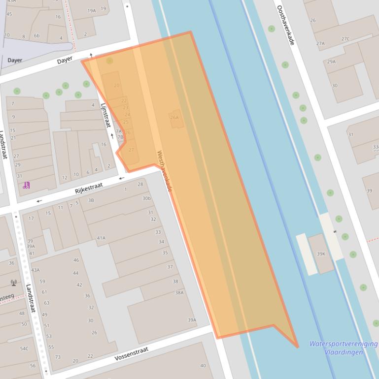 Kaart van postcodegebied 3131AC.