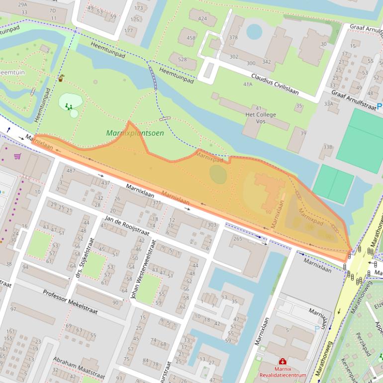 Kaart van postcodegebied 3132PN.