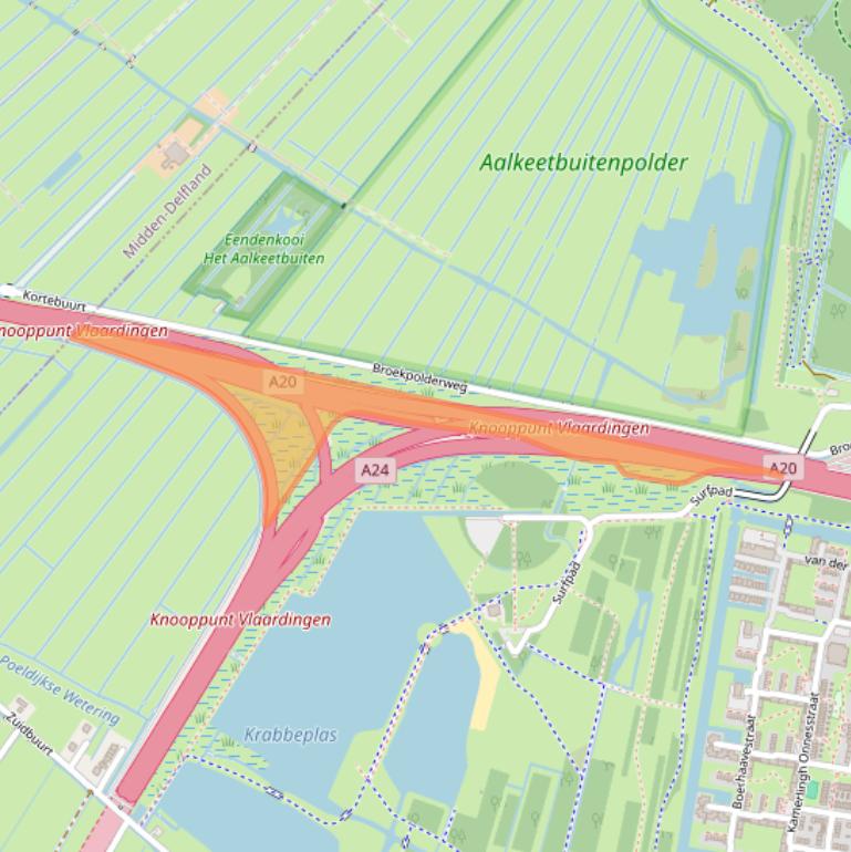 Kaart van postcodegebied 3132TX.