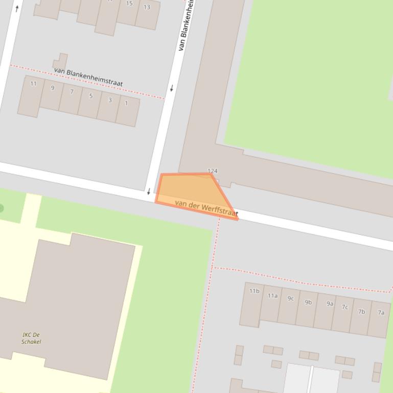 Kaart van postcodegebied 3132WE.