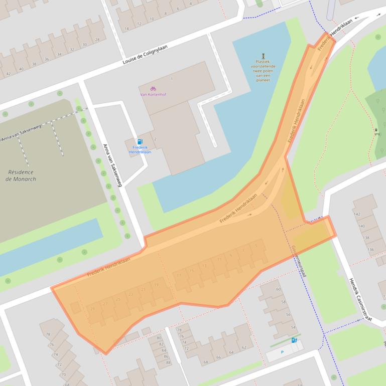 Kaart van postcodegebied 3136BC.