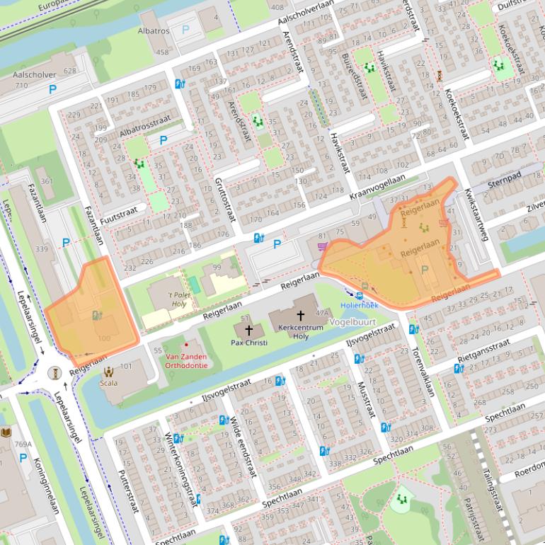 Kaart van postcodegebied 3136JK.
