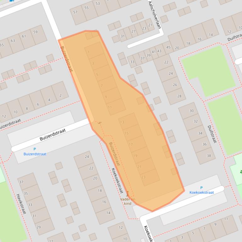 Kaart van postcodegebied 3136XE.