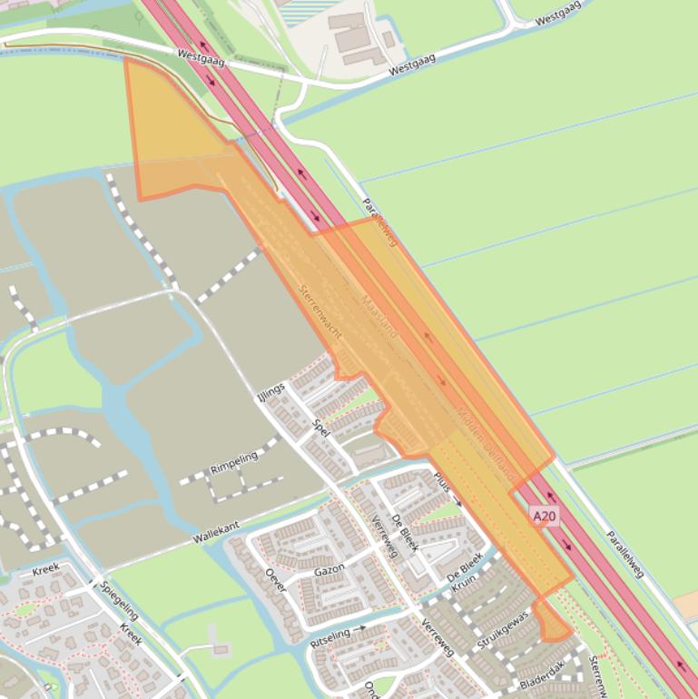 Kaart van postcodegebied 3147RC.
