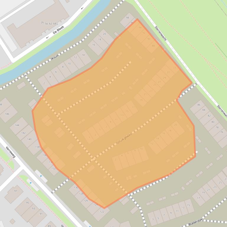 Kaart van postcodegebied 3147ZX.