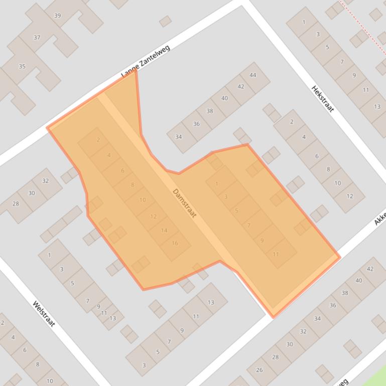 Kaart van postcodegebied 3171AG.