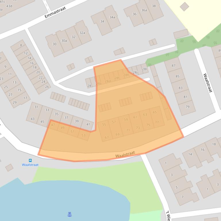 Kaart van postcodegebied 3171BB.