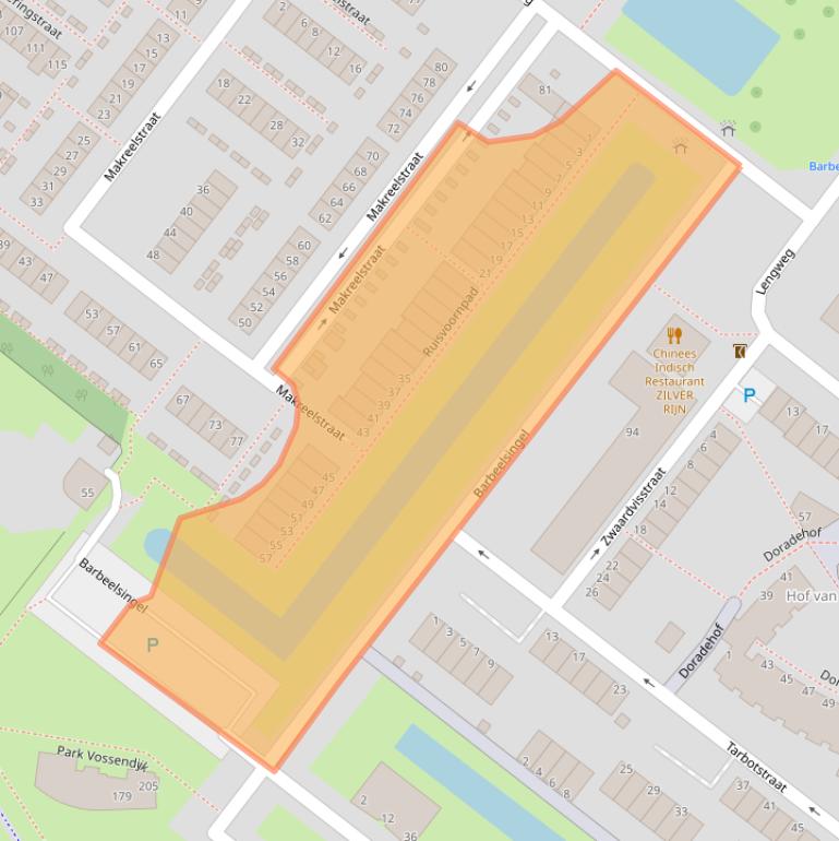 Kaart van postcodegebied 3192AS.
